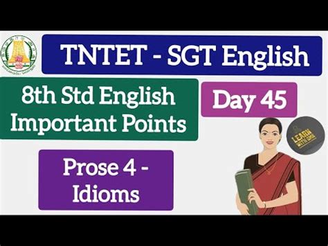 English Day Th Std Prose Part Idioms And It Types Full