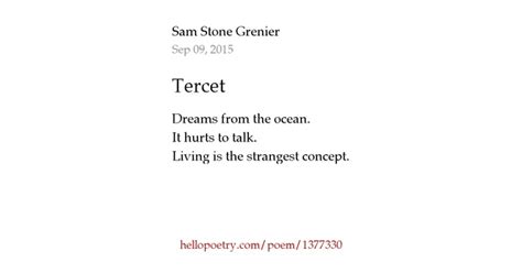 Tercet by Sam Stone Grenier - Hello Poetry