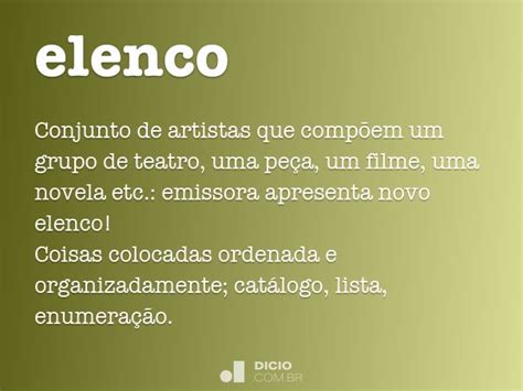 elenco dicio dicionario  de portugues