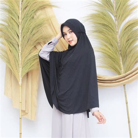 Jual Jilbab Instan Hijab Khimar Kerudung Bergo Tali Syari Jumbo Pad