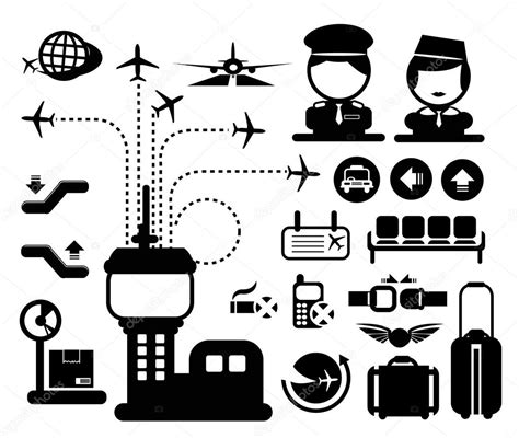 Vector Icono Del Aeropuerto Vector Gráfico Vectorial © Chanitar Imagen