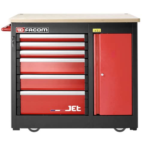 JET 6MWBAPF Facom Facom 6 Drawer Beech Wood Wheeled Tool Cabinet 1