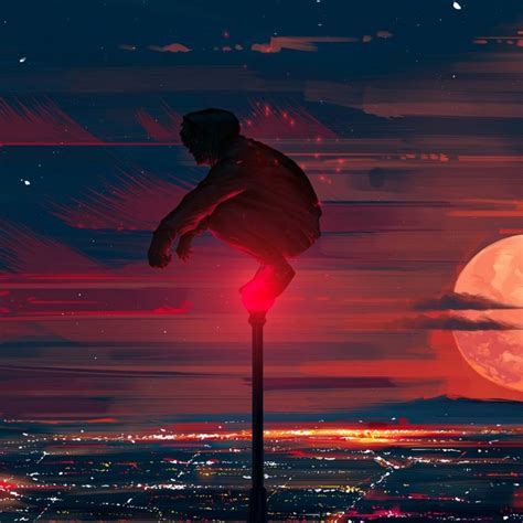 Steam Workshoplofi And Moon Parkour Anime Scenery Wallpaper Red And