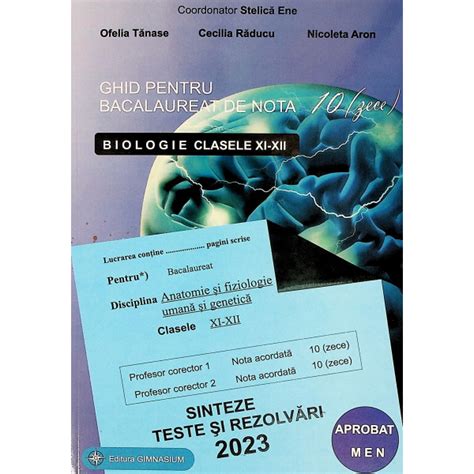 Biologie Ghid Pentru Bacalaureat De Nota Clasele Xi Xii Sinteze