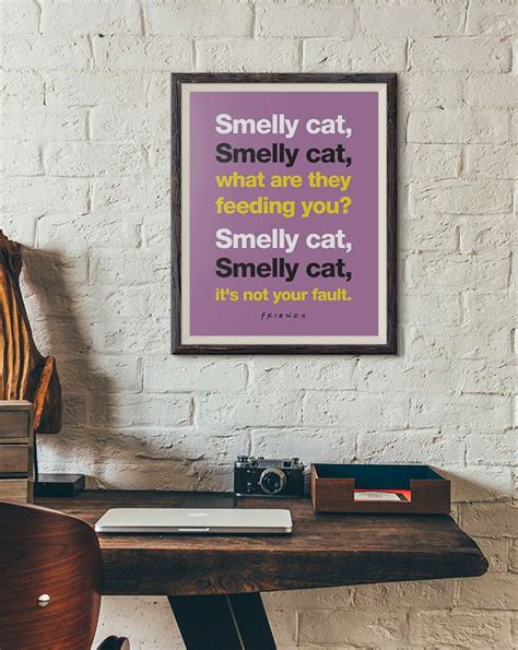 Smelly Cat Friends Print Phoebe Buffay Friends Wall Art | Etsy