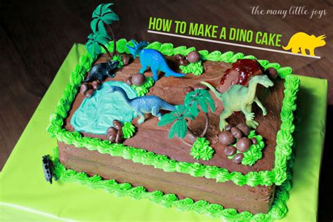 How to make a dinosaur birthday cake - The Many Little Joys