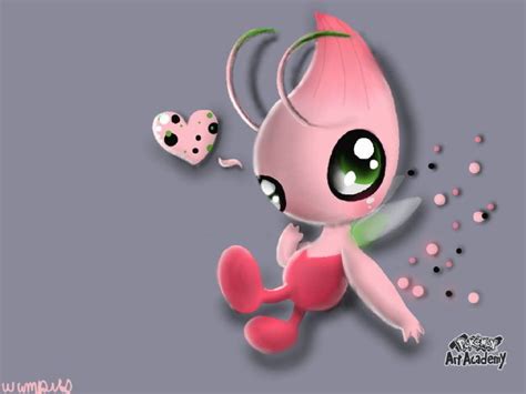 Shiny Celebi - Cartoon (#1819034) - HD Wallpaper & Backgrounds Download