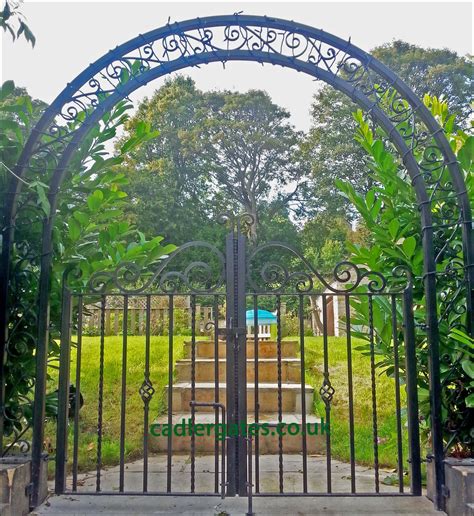 Bespoke Wrought Iron Metal Garden Archway And Gates Garden Feature