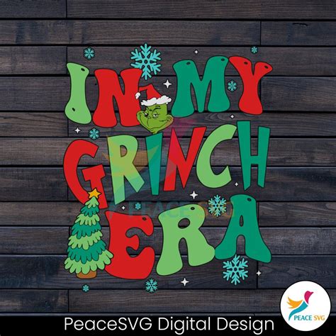 Christmas Tree In My Grinch Era Grinchmas SVG Cricut File PeaceSVG