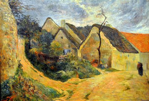 Paul Gauguin Landscape From Bretagne With Breton Women At Ny