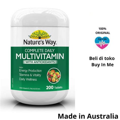 Jual Nature S Way Complete Daily Multivitamin 200 Tablets Shopee Indonesia