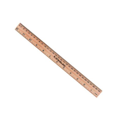 12in Natural Wood Ruler – Inkwell Promos Inc