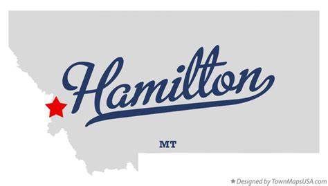 Map of Hamilton, MT, Montana