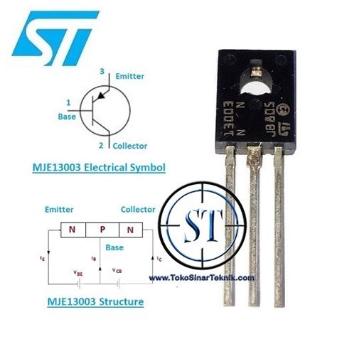 Jual MJE 13003 MJE13003 Transistor NPN Power Transistor Original ST TO