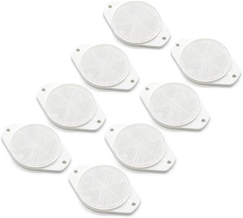 Etuker Pack Round Rear Reflectors White Round Reflectors Screw On