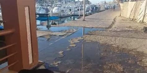 Preocupante Exhibición De Derrame De Aguas Negras Y Basura En La Marina