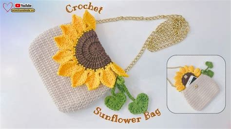 Crochet Sunflower Bag H Ng D N M C T I N P Hoa H Ng D Ng Tuy T P