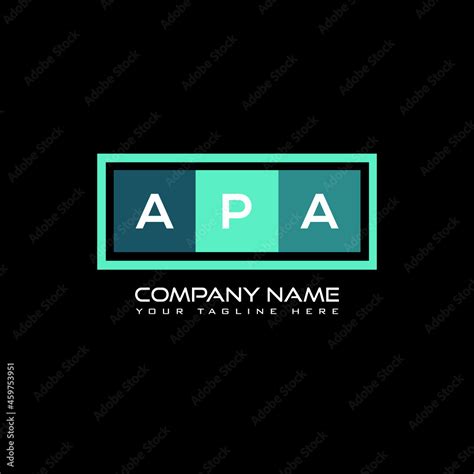 APA letter logo design on white background. APA creative initials ...