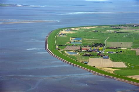 Pellworm Von Oben K Stenbereich Der Nordsee Insel In Pellworm Im