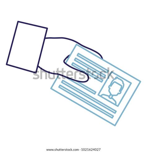 Hand Id Document Card Icon Stock Vector Royalty Free