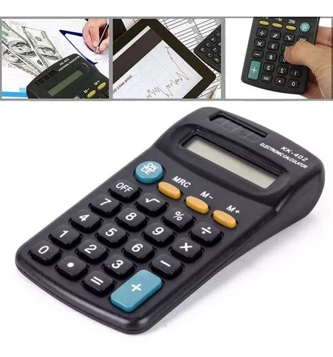 12 Calculadoras De 8 Dígitos Kk 402 Escolar Oficina Bolso Color Negro