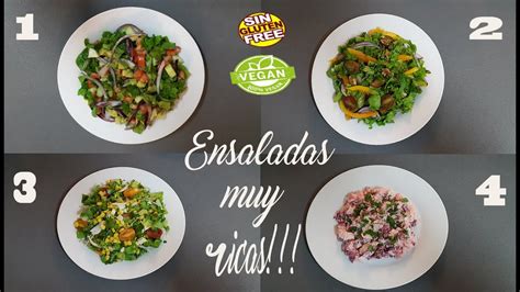 Receta Veganas Ensaladas Sin Gluten Youtube