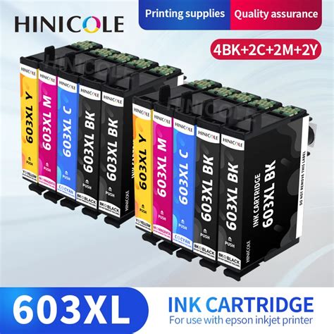 HINICOLE For Epson 603XL 603 T603XL Ink Cartridges T603 Expression Home