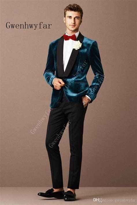 Custom Made Green Two Piece Wedding Suit For Men Notched Lapel Trim