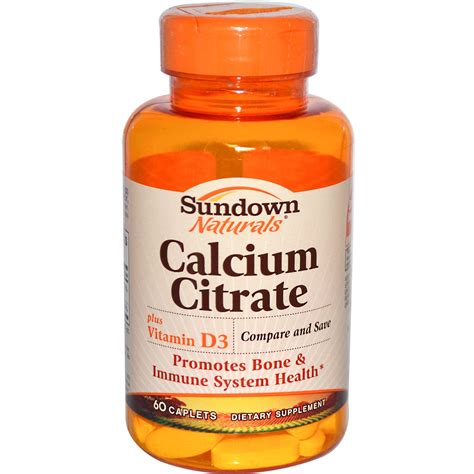 Sundown Naturals Calcium Citrate 60 Caplets Iherb