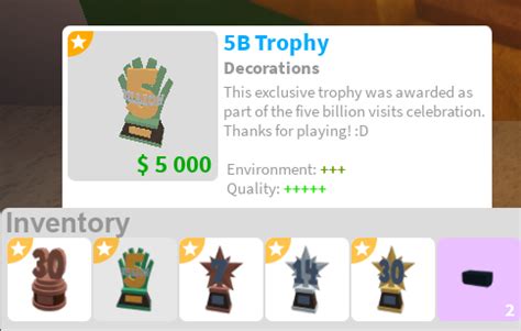 If I use any of these trophies, can I store them again in my inventory or will I have to sell ...