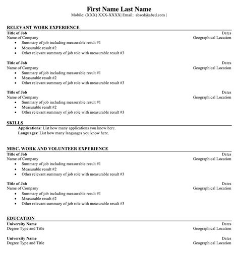 Ats Resume Template For Word Ats Friendly Resume Template Ats Cv Resume Template Cv Template