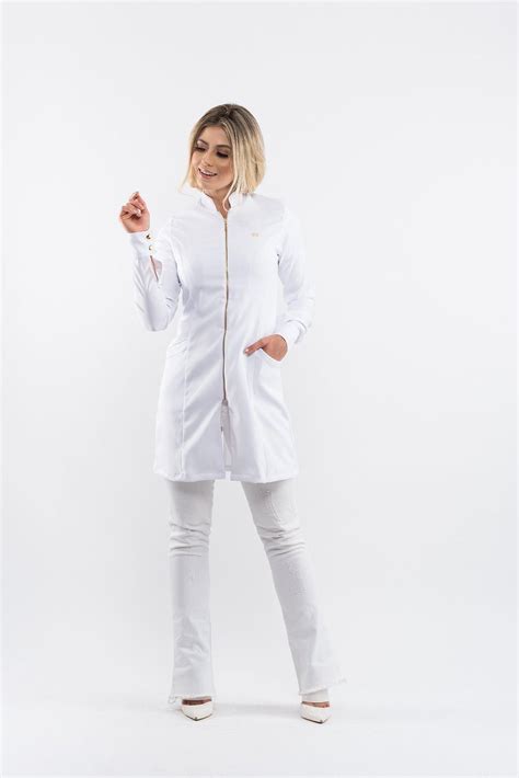 Dra Cherie Womens White Hawaii Lab Coat Coats Scrubs In