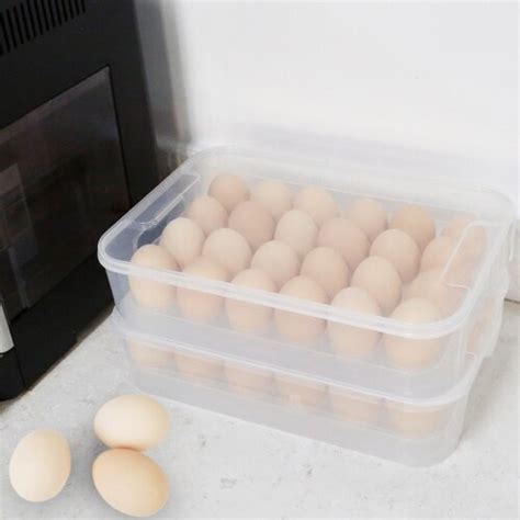 Pcs Plastic Egg Holder Stackable Egg Storage Box Egg Rack For