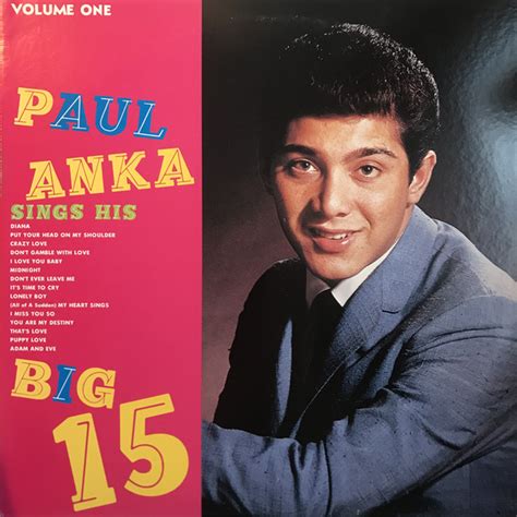 Paul Anka Paul Anka Sings His Big Volume One Vinyl Discogs