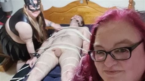 Double Domme Cock Cage Torment Part 1 Cam 1 BBW Domination BBW