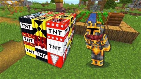 Minecraft Destroy The Village With Giant Tnt Explosive Mod Beware Of