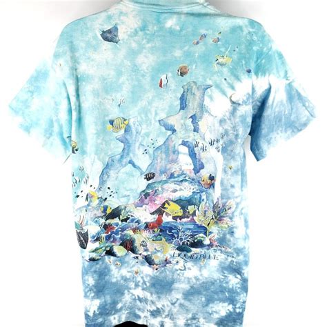 Coral Reef Sea Life T Shirt Vintage 90s Liquid Blue Aquatic Etsy