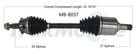 Cv Axle Shaft Front Driver Side Surtrack Mb