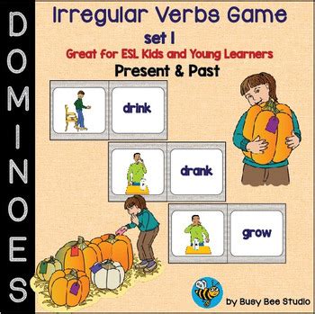 Irregular Verbs Printable Dominoes Game Esl Ell Grammar Practice Review