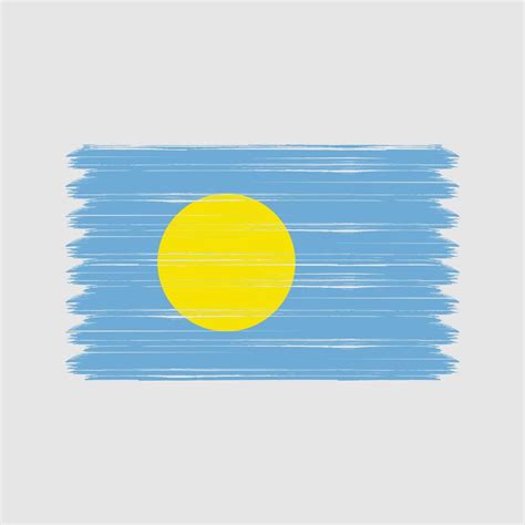 Palau Flag Brush Strokes National Flag 11383382 Vector Art At Vecteezy