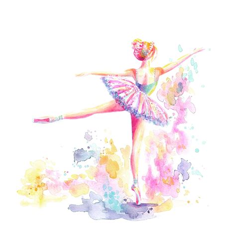 Ballerina Watercolor Print Series Print Ballet Watercolor