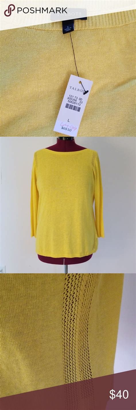 Talbots Bright Yellow Sweater Yellow Sweater Sweaters Talbots Sweater