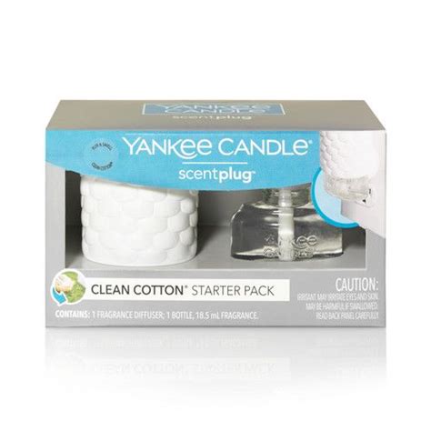 Yankee Candle Clean Cotton Scentplug Scent Diffuser And Refill Starter