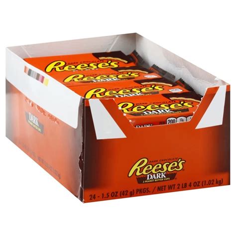 Reese's Peanut Butter Cups, Dark Chocolate (24 each) - Instacart