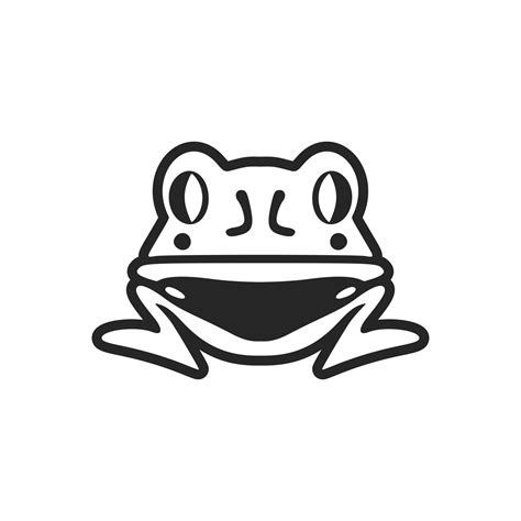 Exquisite black white vector logo of the toad. Isolated. 20205575 ...