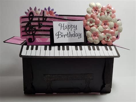 Piano Box Card I Made Card Box Pop Up Box Cards Pop Up Cards