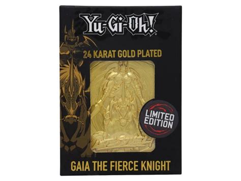 Yu Gi Oh Replica Card Gaia The Fierce Knight Gold Plated FaNaTtik