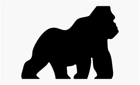 gorilla silhouette vector   vectorifiedcom collection