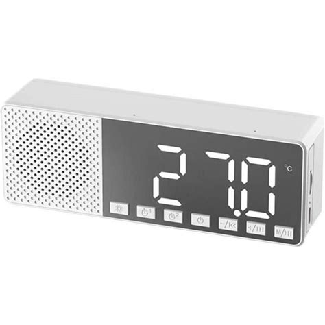 Horloge Numerique Enceinte Bluetooth Radio Reveil Petit R Veil Horloges