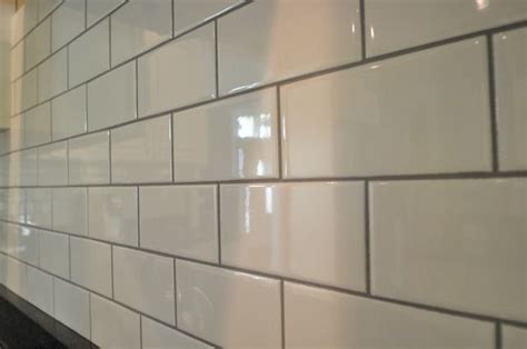 Cream Subway Tile Kitchen Pinterest Grey Grout White Subway Tiles And Turquoise Glass